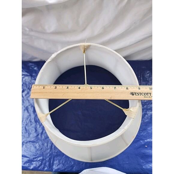 9x18x12 White Bell Shantung Lampshade - Picture 5 of 6